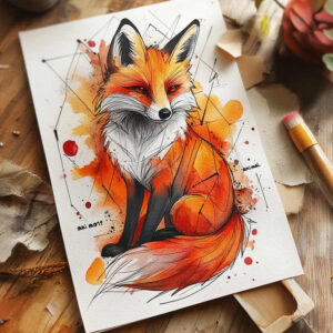fox-and-stars-neotraditional-enhanced-shading-for-lower-back – tattoo design ideas free ai generated – Gallery: foxes-inkby-ai