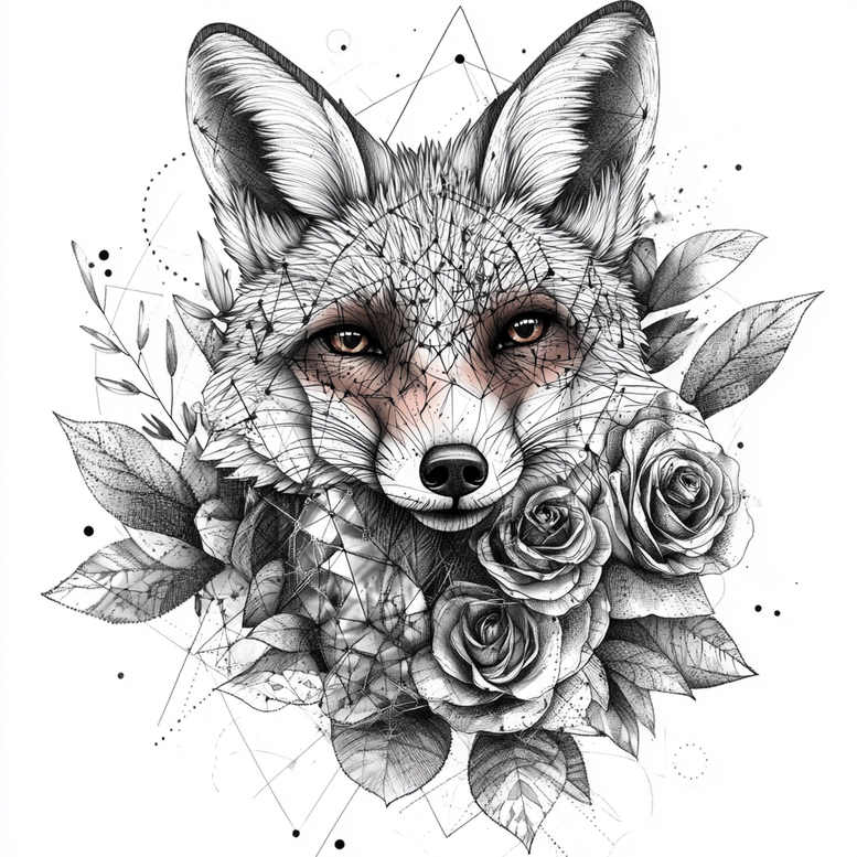 fox-tribal-tattoo-neotraditional-saturated-hues-for-toe – tattoo design ideas free ai generated – Gallery: foxes-inkby-ai