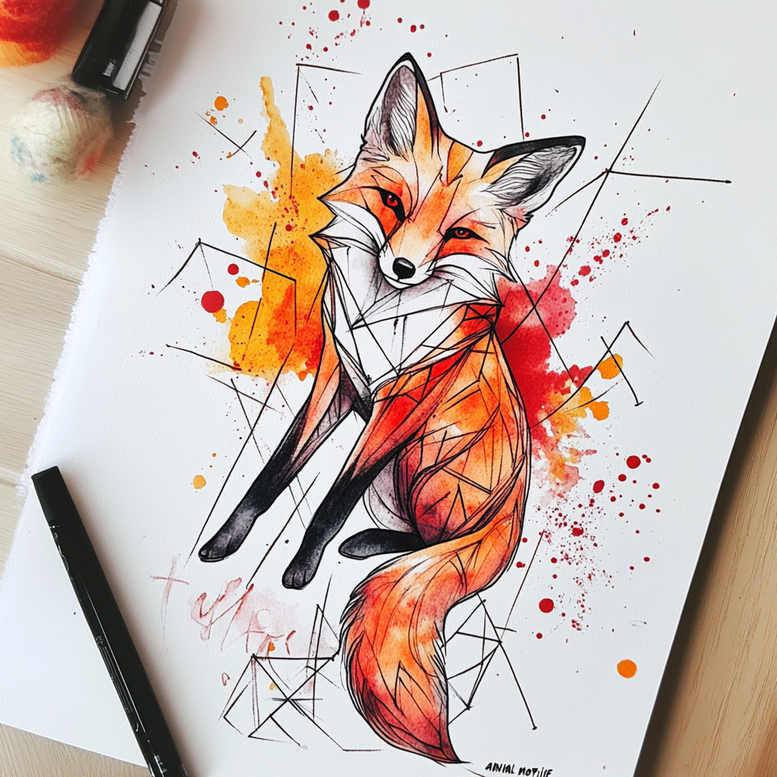 foxes tattoo design ideas vibrant palette intelligent for scapula
