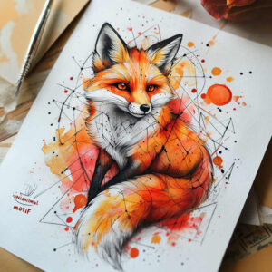 foxes tattoo design ideas Surrealism visionary sly for palm