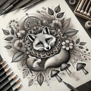 foxes tattoo design ideas beyond reality tribal motifs for behind ear
