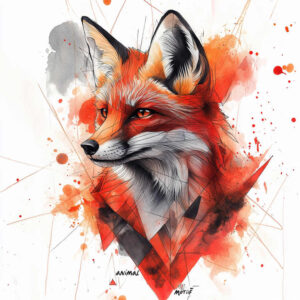 foxes tattoo design ideas Neotraditional balanced tones whimsical for scapula