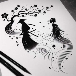 delicate-geisha-realism-illusion-of-depth-for-hip – tattoo design ideas free ai generated – Gallery: geisha-and-samurai-inkby-ai