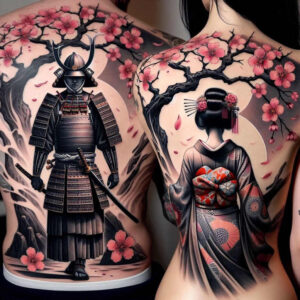 geisha-floral-tattoo-surrealism-unconscious-imagery-for-wrist-side – tattoo design ideas free ai generated – Gallery: geisha-and-samurai-inkby-ai