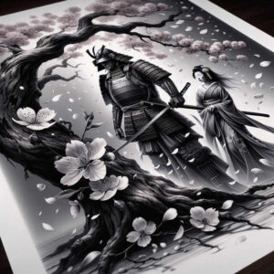 geisha-beauty-tattoo-neotraditional-bold-texture-for-wrist – tattoo design ideas free ai generated – Gallery: geisha-and-samurai-inkby-ai