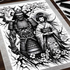 eastern-art-tattoo-realism-realistic-movement-for-outer-arm – tattoo design ideas free ai generated – Gallery: geisha-and-samurai-inkby-ai