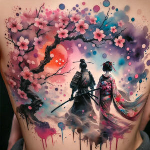 warrior-tattoo-surrealism-beyond-reality-for-calf – tattoo design ideas free ai generated – Gallery: geisha-and-samurai-inkby-ai