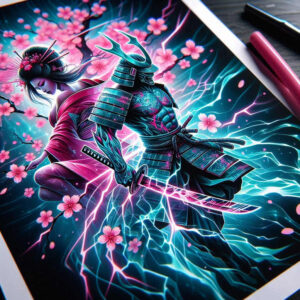 kimono-tattoo-surrealism-whimsical-for-knee – tattoo design ideas free ai generated – Gallery: geisha-and-samurai-inkby-ai