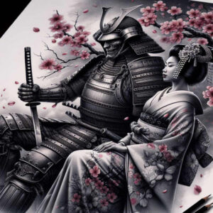 samurai-honor-tattoo-neotraditional-layered-fill-for-wrist – tattoo design ideas free ai generated – Gallery: geisha-and-samurai-inkby-ai