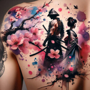 geisha-beauty-tattoo-realism-skin-realism-for-sternum – tattoo design ideas free ai generated – Gallery: geisha-and-samurai-inkby-ai