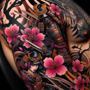 japanese-fan-tattoo-surrealism-ambiguous-space-for-ankle – tattoo design ideas free ai generated – Gallery: geisha-and-samurai-inkby-ai