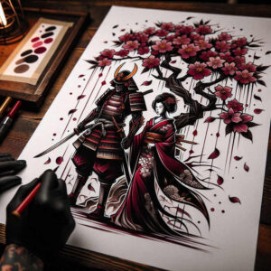 for-women-neotraditional-decorative-detail-for-lower-thigh – tattoo design ideas free ai generated – Gallery: geisha-and-samurai-inkby-ai