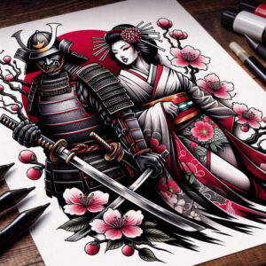 japanese-culture-tattoo-surrealism-beyond-reality-for-side – tattoo design ideas free ai generated – Gallery: geisha-and-samurai-inkby-ai
