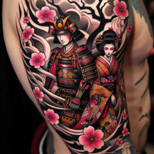 geisha-grace-tattoo-surrealism-phantom-shadows-for-scapula – tattoo design ideas free ai generated – Gallery: geisha-and-samurai-inkby-ai
