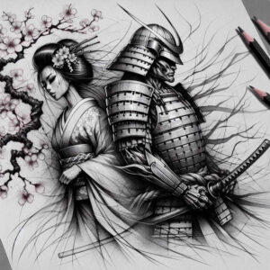 samurai-mask-tattoo-realism-blended-gradients-for-temple – tattoo design ideas free ai generated – Gallery: geisha-and-samurai-inkby-ai