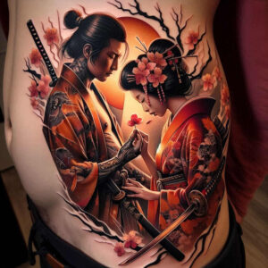 geisha-beauty-tattoo-realism-textured-skin-for-shoulder – tattoo design ideas free ai generated – Gallery: geisha-and-samurai-inkby-ai