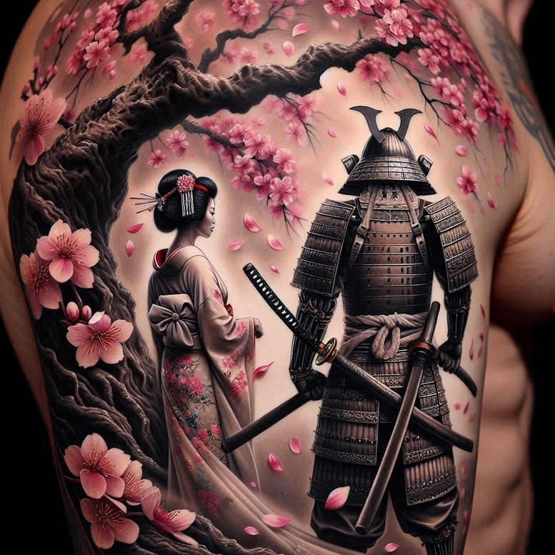 katana-tattoo-neotraditional-bold-texture-for-hand – tattoo design ideas free ai generated – Gallery: geisha-and-samurai-inkby-ai