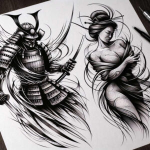 mystical-samurai-realism-photo-realistic-for-inner-arm – tattoo design ideas free ai generated – Gallery: geisha-and-samurai-inkby-ai