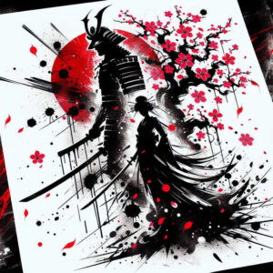 geisha-and-samurai tattoo design ideas Surrealism esoteric historic for forearm