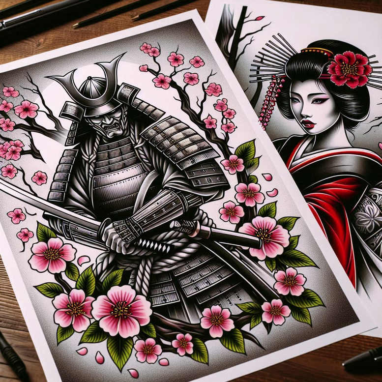 for-women-realism-natural-finish-for-outer-arm – tattoo design ideas free ai generated – Gallery: geisha-and-samurai-inkby-ai