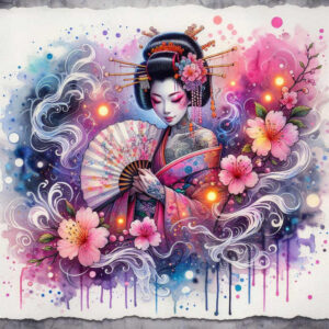 geisha tattoo design ideas Surrealism ethereal cultural for palm