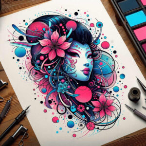 geisha tattoo design ideas Realism true skin elegant shows courage