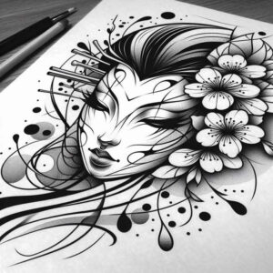 geisha tattoo design ideas beyond reality hair ornaments stands for endurance
