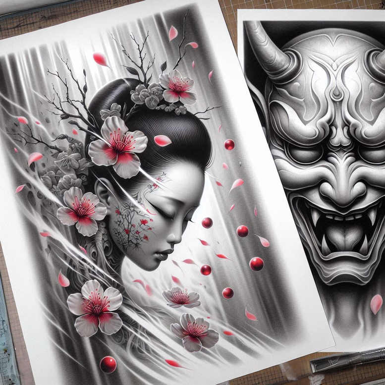 geisha tattoo design ideas esoteric symbolism natural beauty symbol of resilience