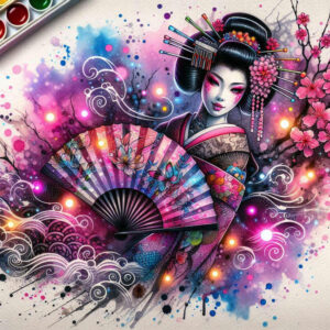 geisha tattoo design ideas close-up soft lines represents determination