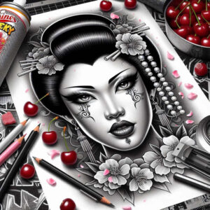 geisha tattoo design ideas lifelike symbolic determination and power