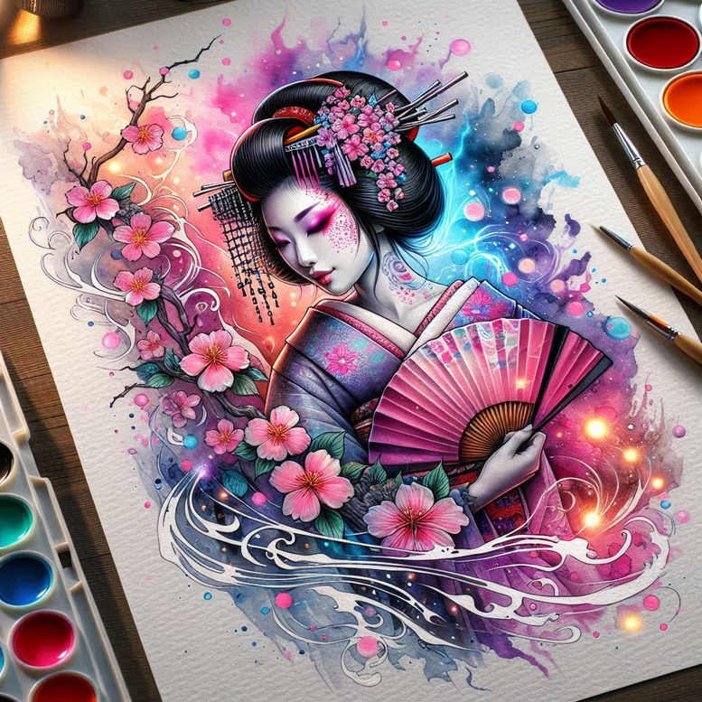 geisha tattoo design ideas Realism realistic structure symbolic meaning stands for strength