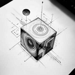 angular-tattoo – tattoo design ideas free ai generated – nonintrusive – for-back-shoulder – Gallery: geometric-inkby-ai