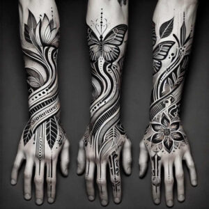angular-tattoo – tattoo design ideas free ai generated – single-line – for-nape – Gallery: geometric-inkby-ai