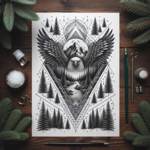 contour-tattoo – tattoo design ideas free ai generated – symbolic – for-upper-shoulder – Gallery: geometric-inkby-ai
