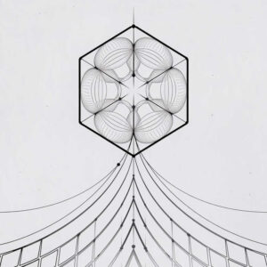 dynamic-geometric-tattoo – tattoo design ideas free ai generated – gentle-angle – for-behind-ear – Gallery: geometric-inkby-ai