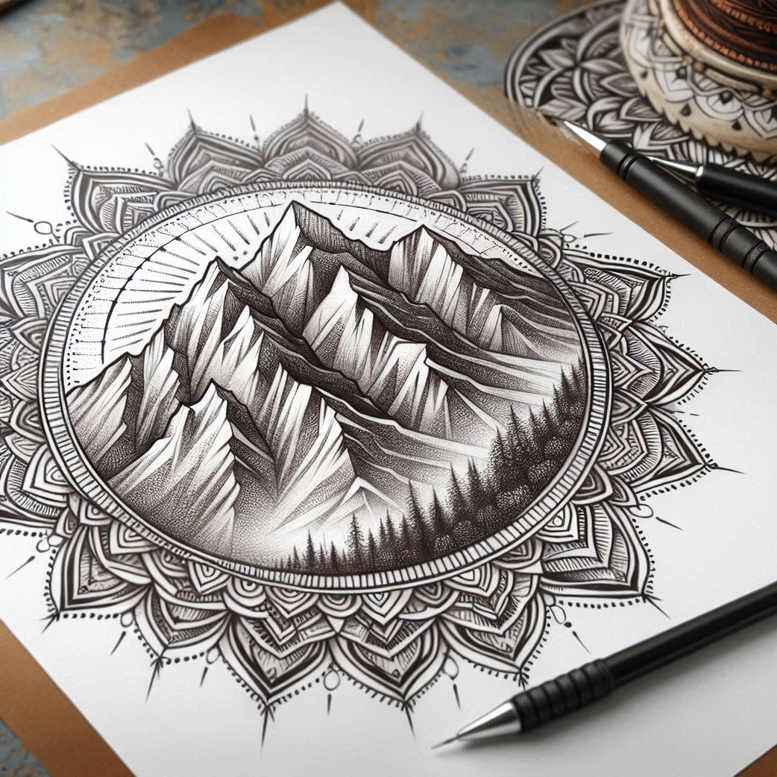 dynamic-geometric-tattoo – tattoo design ideas free ai generated – point-minimal – for-shoulder – Gallery: geometric-inkby-ai