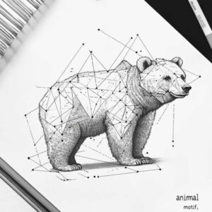 geometric-art-tattoo – tattoo design ideas free ai generated – monochrome – for-shoulder-blade – Gallery: geometric-inkby-ai