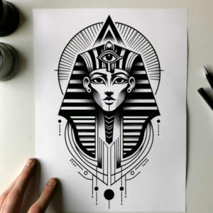 geometric-detail-tattoo – tattoo design ideas free ai generated – delicate – for-lower-thigh – Gallery: geometric-inkby-ai