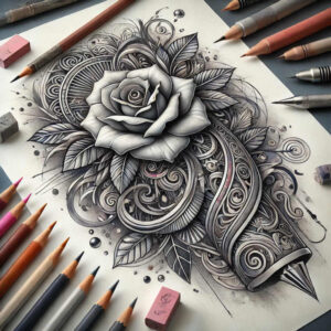 geometric-expression – tattoo design ideas free ai generated – subtle-motif – for-back – Gallery: geometric-inkby-ai