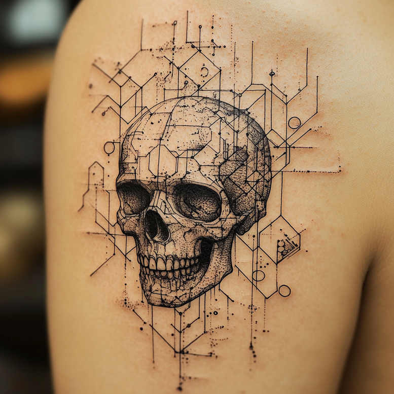 geometric-figure-tattoo – tattoo design ideas free ai generated – basic – for-calf – Gallery: geometric-inkby-ai