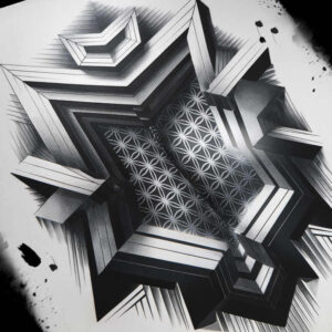 geometric-form-tattoo – tattoo design ideas free ai generated – unadorned – for-upper-arm – Gallery: geometric-inkby-ai