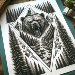 geometric-linework-tattoo – tattoo design ideas free ai generated – outline-only – for-elbow – Gallery: geometric-inkby-ai