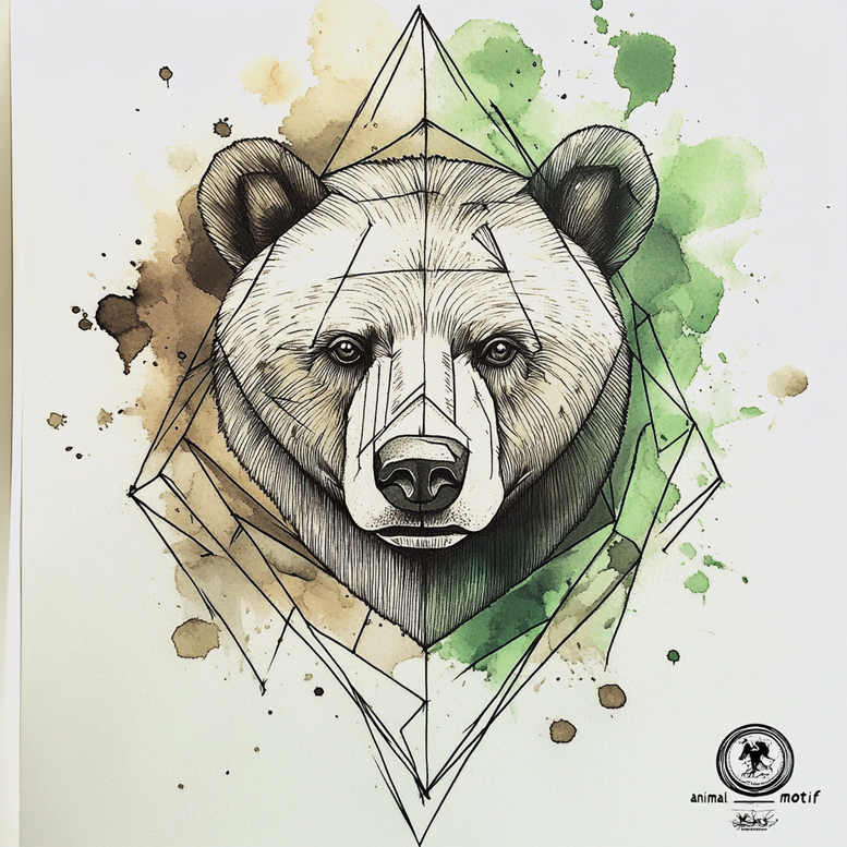 geometric-motif-tattoo – tattoo design ideas free ai generated – concise – for-knee – Gallery: geometric-inkby-ai