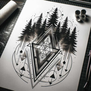 geometric-ornament-tattoo – tattoo design ideas free ai generated – subtle-motif – for-stomach – Gallery: geometric-inkby-ai