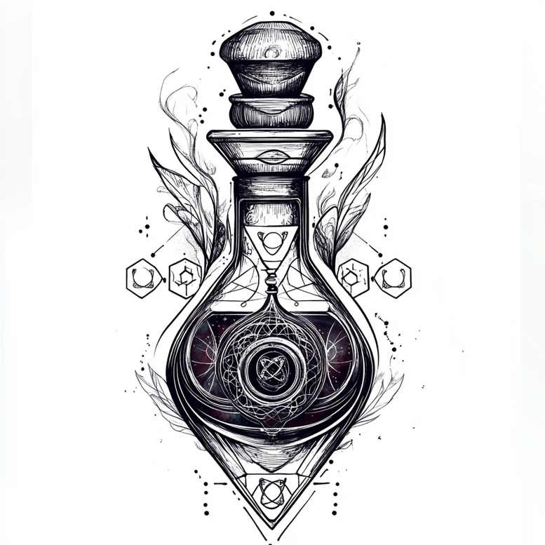 geometric-pattern-tattoo – tattoo design ideas free ai generated – tiny-tattoo – for-palm – Gallery: geometric-inkby-ai