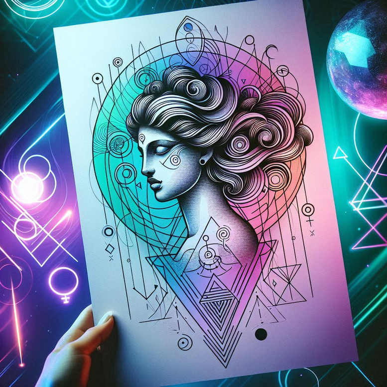 geometric-silhouette – tattoo design ideas free ai generated – tiny-tattoo – for-upper-arm – Gallery: geometric-inkby-ai