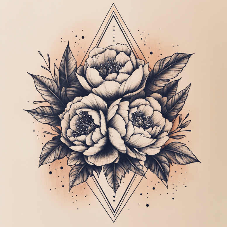 geometric-symbol-tattoo – tattoo design ideas free ai generated – micro-symbol – for-palm – Gallery: geometric-inkby-ai