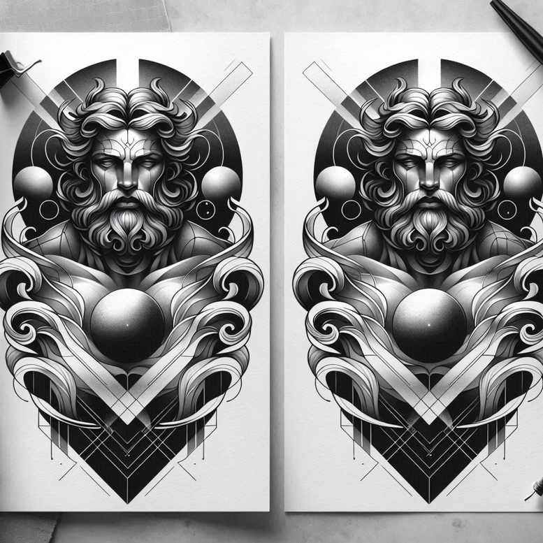 geometric-symbol-tattoo – tattoo design ideas free ai generated – slender – for-heel – Gallery: geometric-inkby-ai