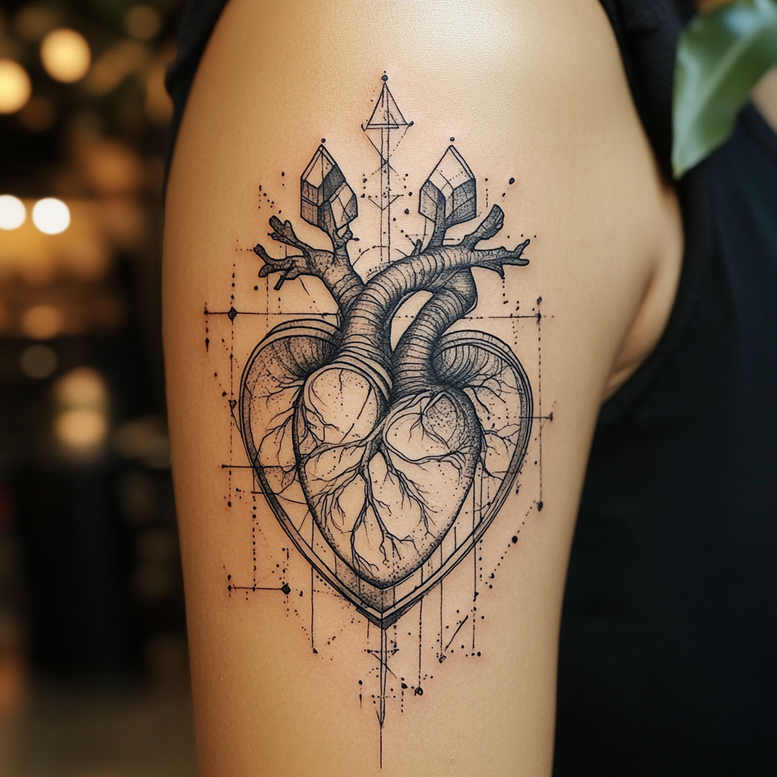 geometric-symbol-tattoo – tattoo design ideas free ai generated – thin-line – for-wrist – Gallery: geometric-inkby-ai