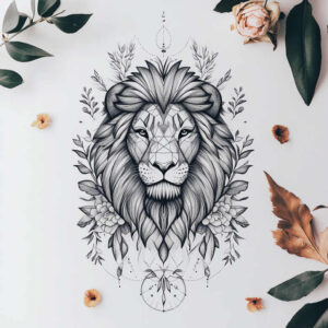 geometric-tattoo-style – tattoo design ideas free ai generated – empty-space – for-spine – Gallery: geometric-inkby-ai